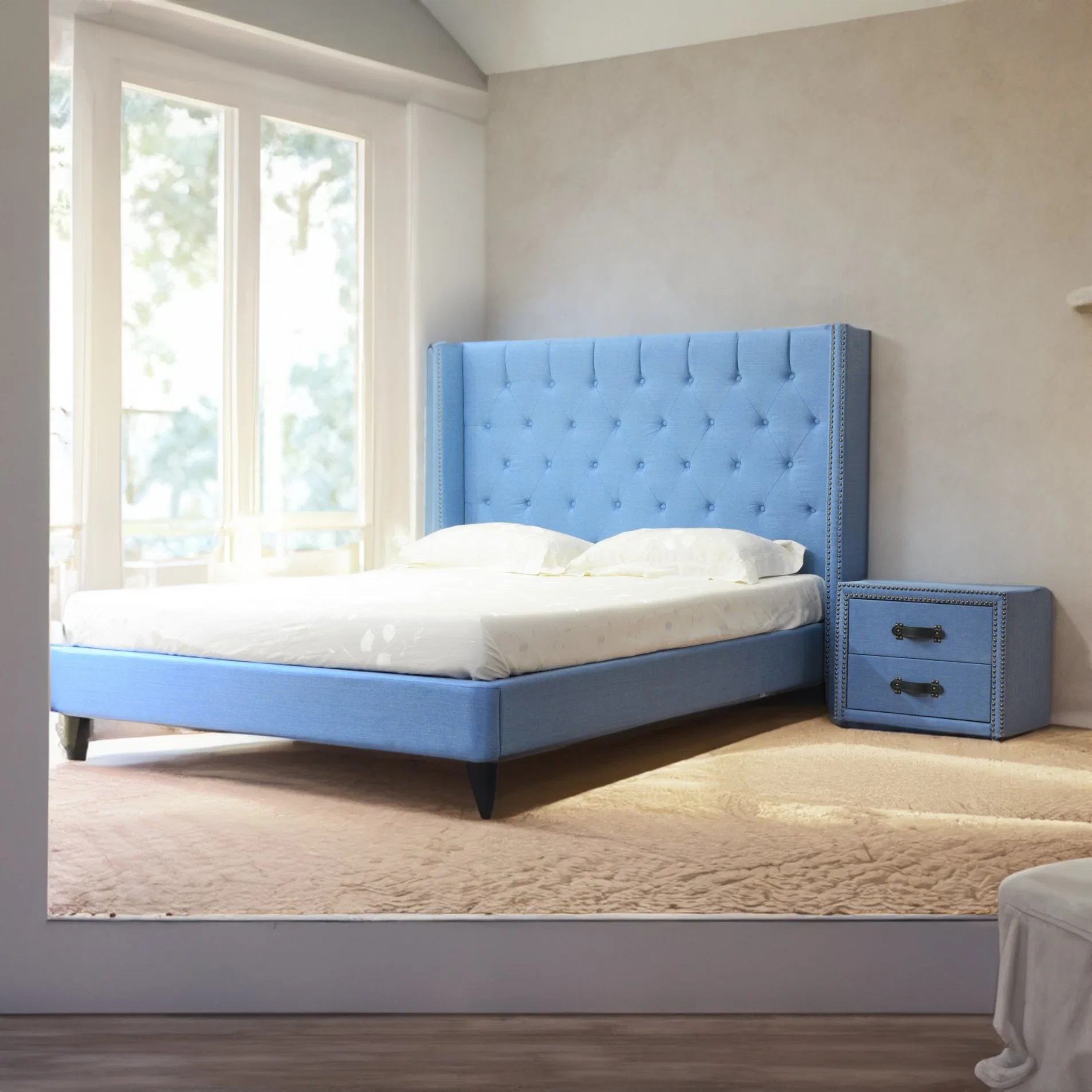 Huayang SGS Certified Factory Manufacturer Mattress Bed Modern Bedroom Bed Sofa Bed King Size Bed OEM Customized Kids Furniture Children Bed