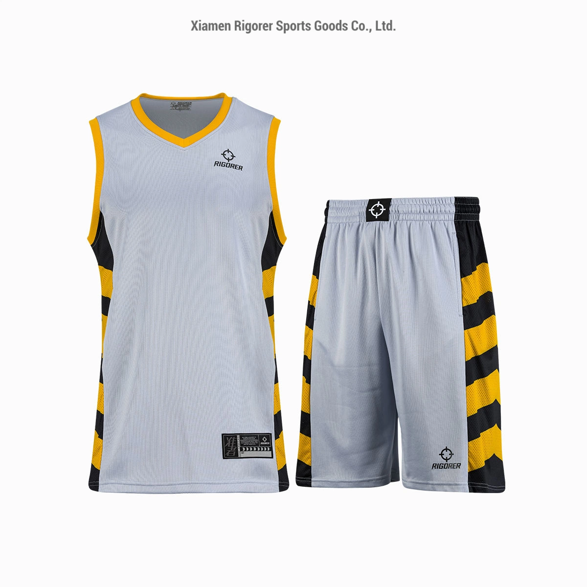 Rigorer Low MOQ High quality/High cost performance  Basketball Sports Running Printed Jerseys with SGS BV Intertek Report