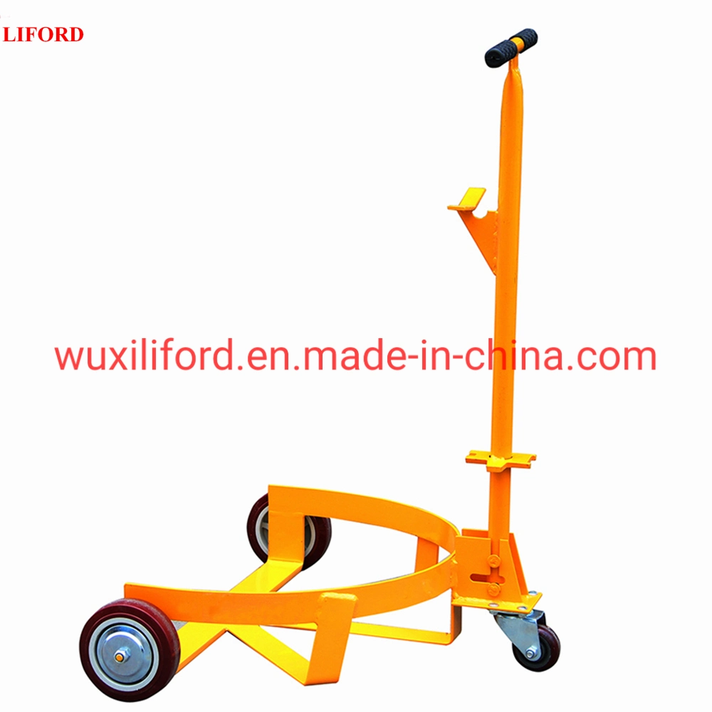 China Manufacturer 500kg Manual Drum Caddy Mechanical Drum Truck Drum Cart