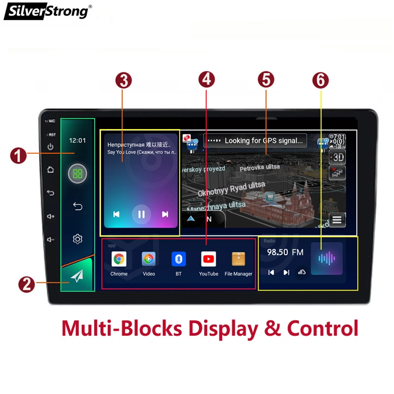 Silverstrong 9 10 Inch Android 11 8core 8+128GB Univeral Car Radio Autoradio GPS Navigation