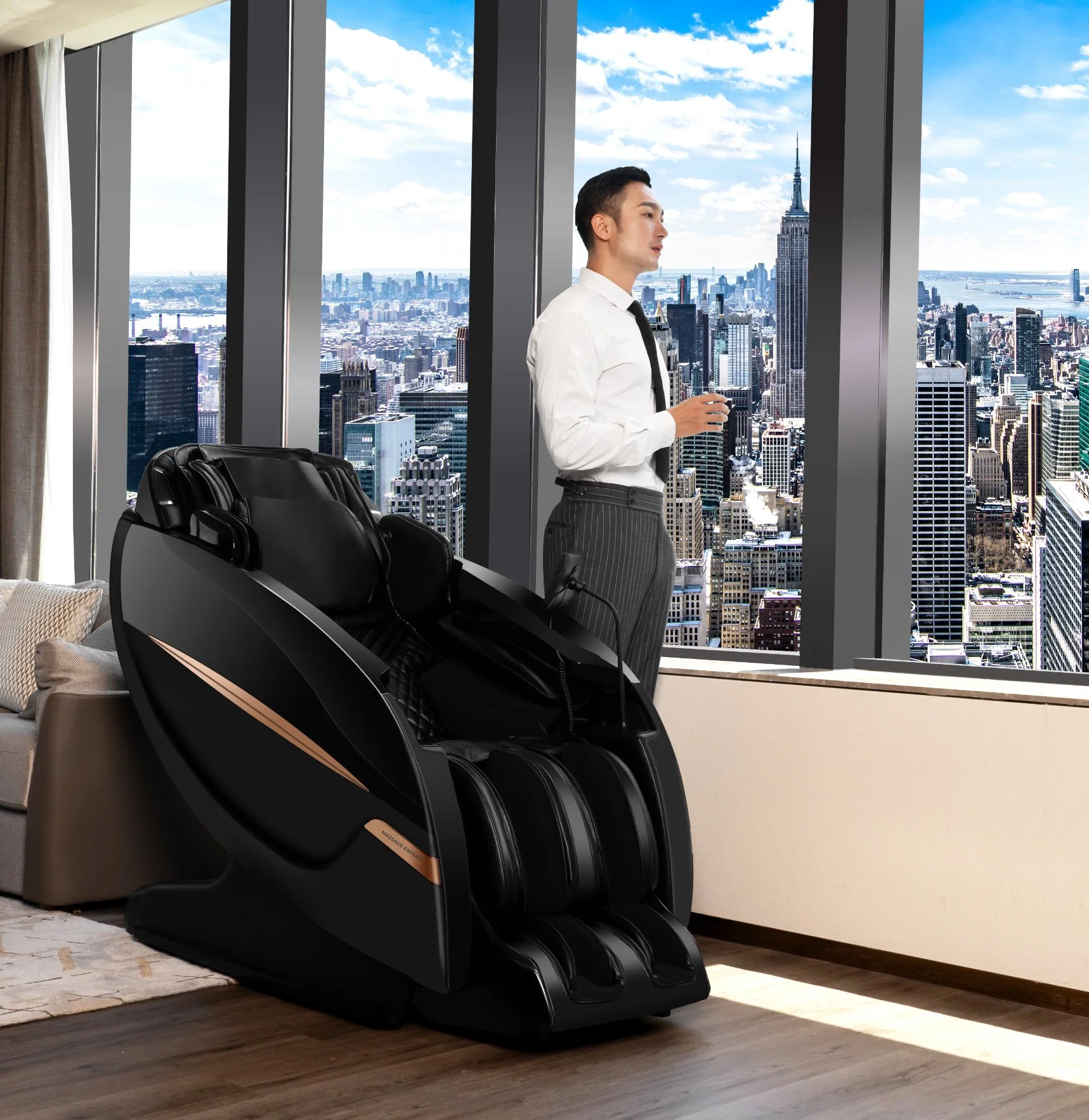 4D haut de gamme fauteuil de massage de pied de la pression de l'air couvrir