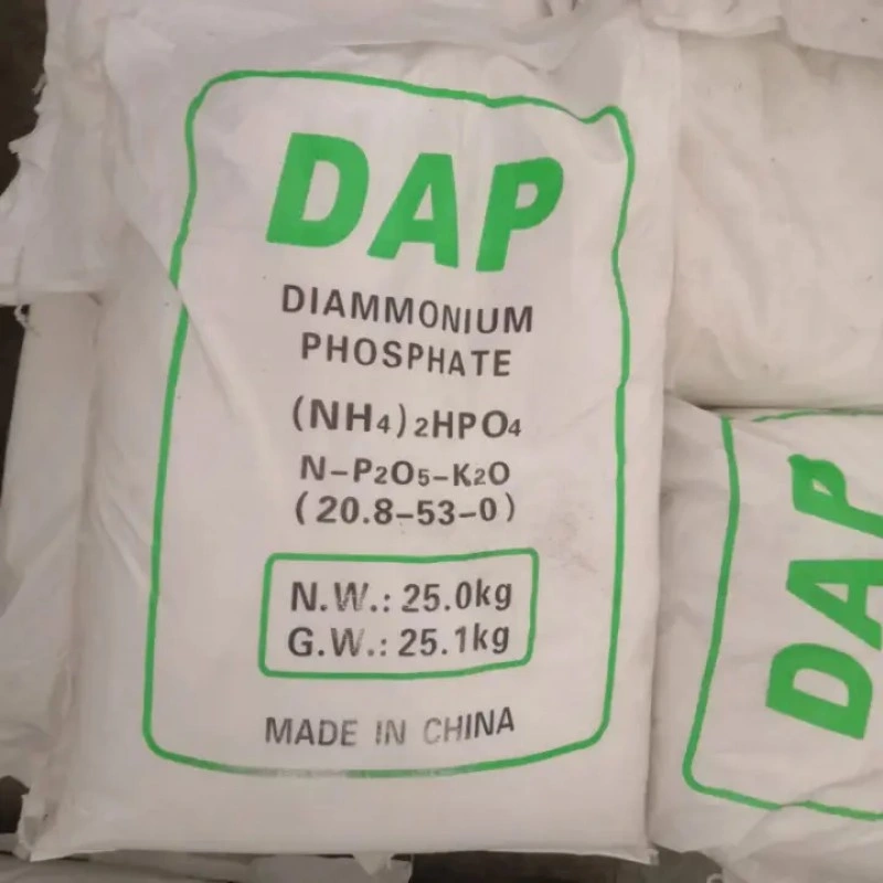 Fabrica de fábrica al por mayor a granel Di fosfato de amonio grado alimentario DAP Bolsa de 50 kgs.