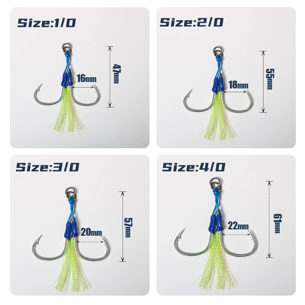 La pesca anzuelos dobles emitidos gigas Assist Hook