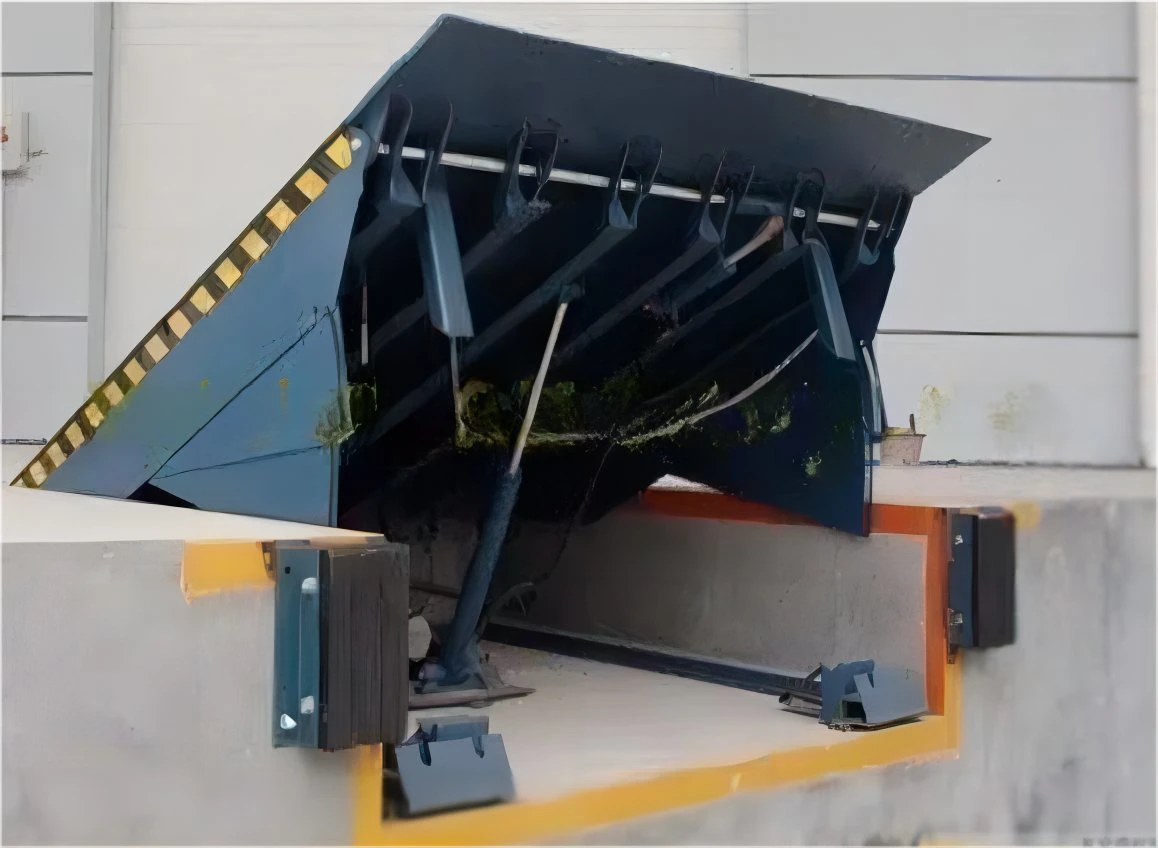 La carga de trabajo pesado carretilla elevadora contenedor de carga de la rampa mecánica de la mesa elevadora parado niveladora