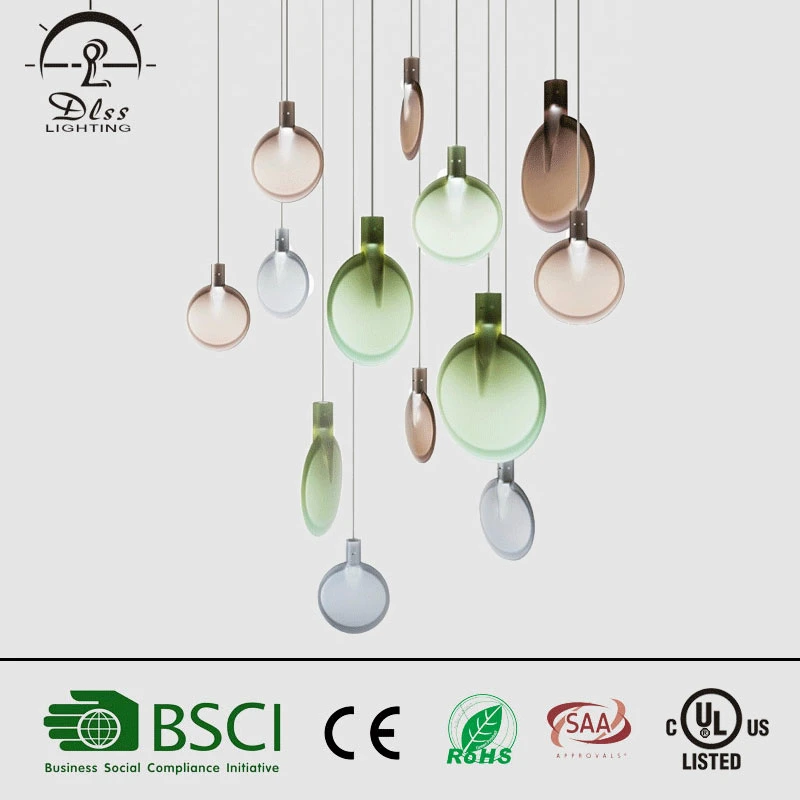 LED Bulb Ceiling Lamp Glass Indoor Suspension Decoratiove Modern Pendant Lamp