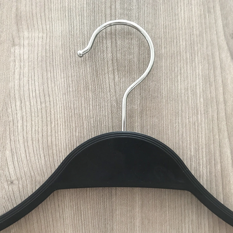 Plastic Adult Garment Coat Hanger for Hanging Suit and Jacket with Metal Hook and Bar