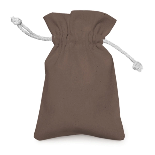 Muselina de algodón de color marrón ecológica paquete cosméticos bolsa