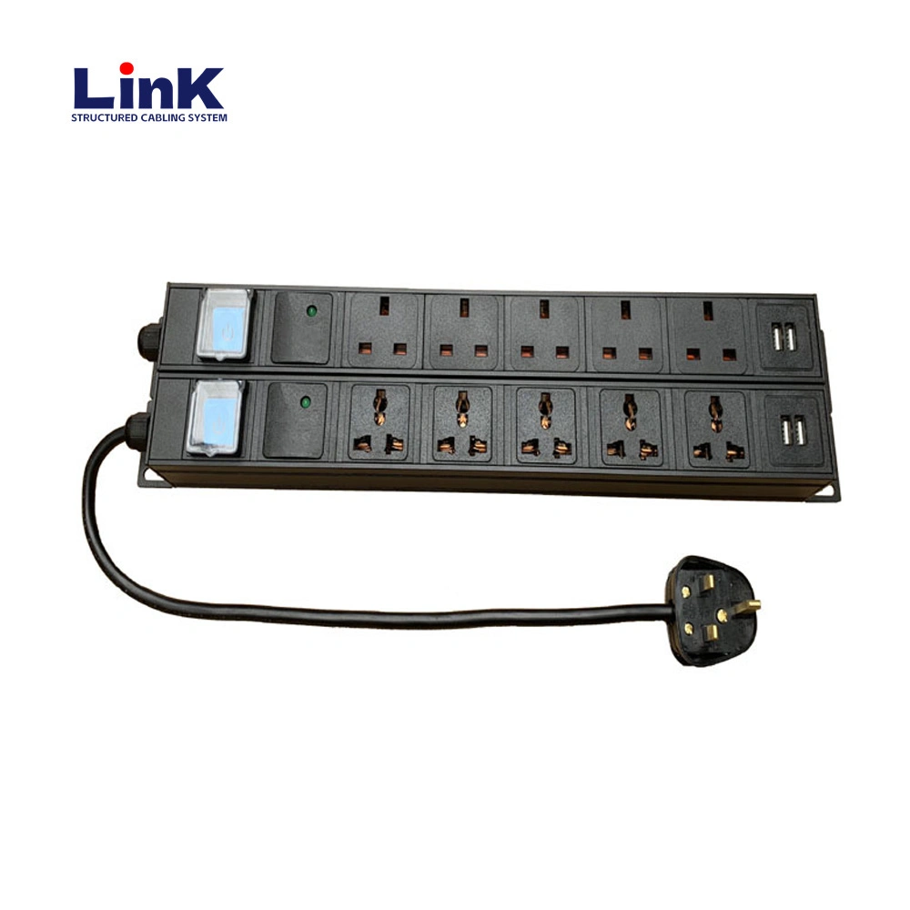 1u Rack Mount PDU Power Strip Switch Control, Independent Switch with Indicator Light