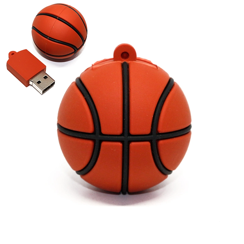 Custom Shape Colorful Globular Basketball PVC USB Pen Drive Flash Drive USB