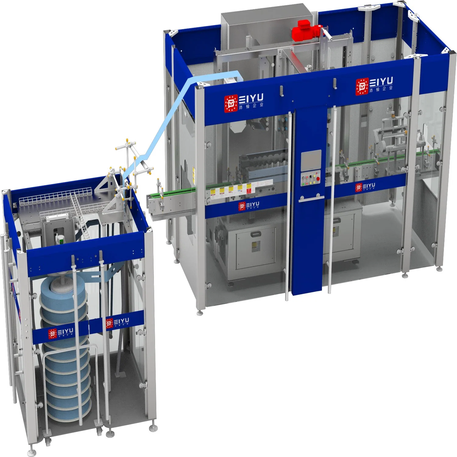 150bpm máquina de etiquetado de mangas de botella de vidrio Cocacola