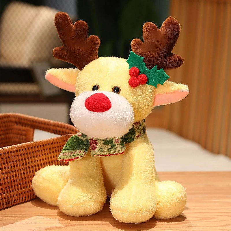 Plush Toy Cute Stuffed Animals Soft PP Cotton Pilling Cartoon Christmas Elk Doll Plush Toys