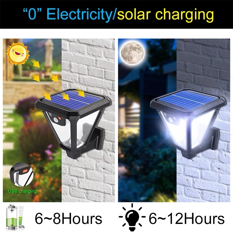 ABS Street Light Garden Spike Yard Lamp Waterproof LED Solar Wall Light Outdoor Decorative Garden Landscaping Solar 2 in 1 Wall Lights