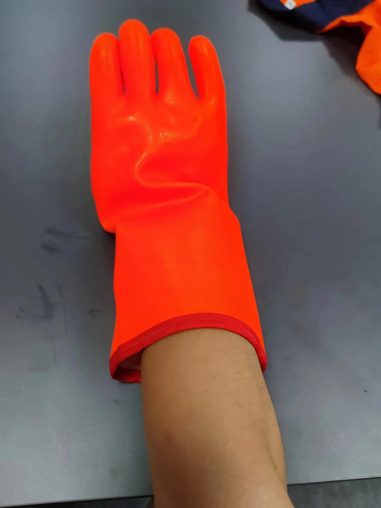 Long 35cm Winter PVC Safety Working Cold Resistant Gloves High Visible Protective Gloves Hi Vis Anti Cold Gloves