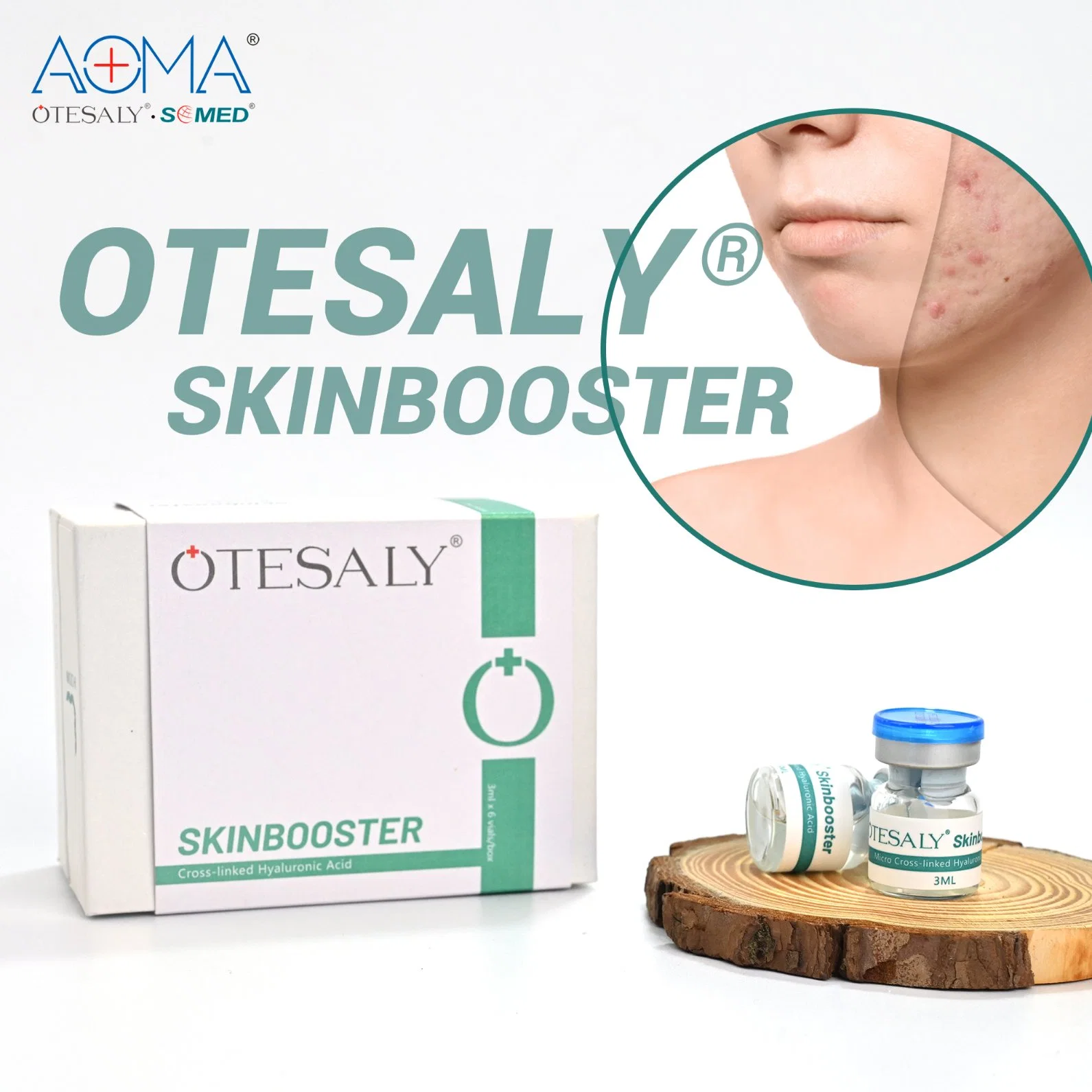 Otesaly Skinbooster viales de 6 de 3 ml de líquido ácido hialuronato de suero rejuvenecedor ampollas mesoterapia