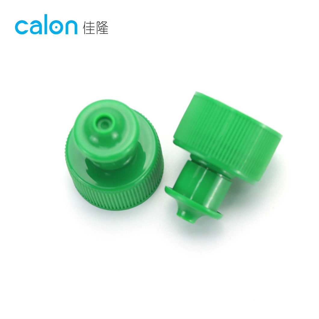 24/410 28/410 Green Plastic Push Pull Cap Mushroom Cap for Detergent Bottle