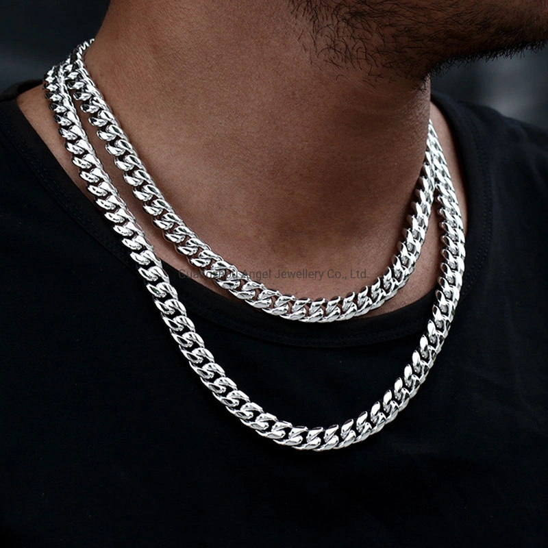 High quality/High cost performance Custom Fashion Accessories 18K Gold 925 Sterling Silver Hip Hop Jewelry Cuban Link Chain Bracelet Necklace Jewellery