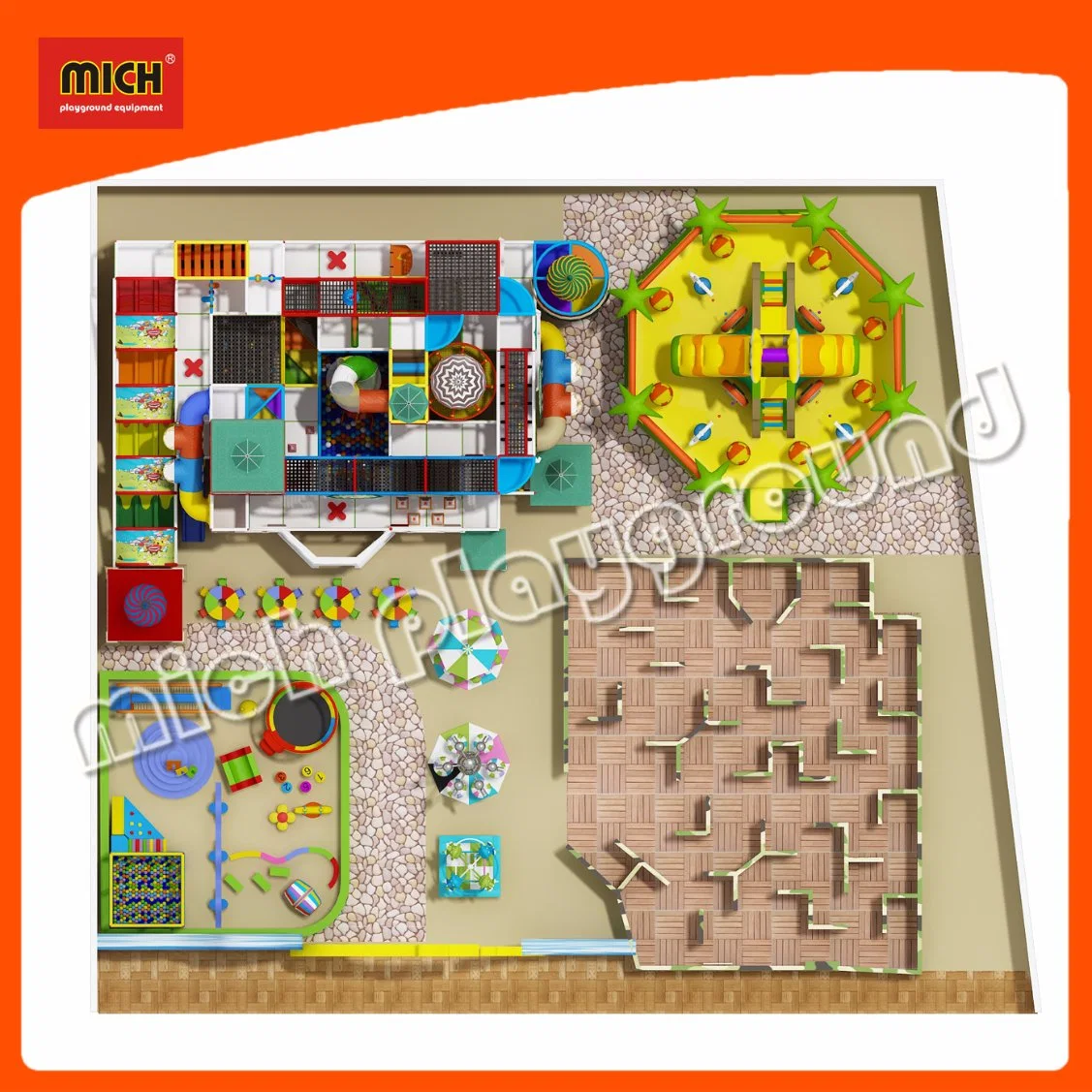 Mich Soft Maze Indoor Playground for Kids Playground