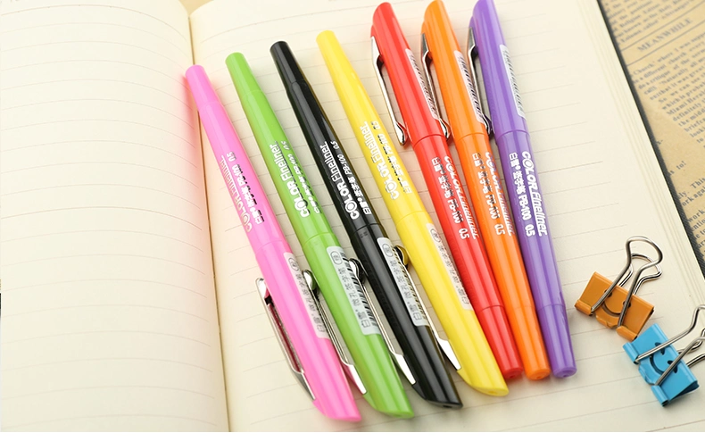 Stationery Wholesale/Supplier Snowhtie Felt Pen Metal Clip Fineliner Tips, Black Color, 12CT, Classical Pens