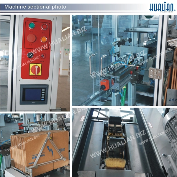 Cxj-4030c Hualian Automatic Case /Box /Carton Folding Carton Erecting Sealing Packing Machine