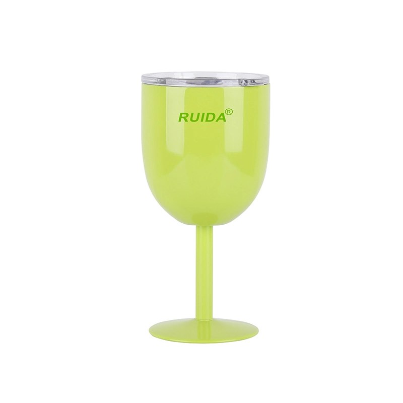 Copo alto de preservação fria de aço inoxidável de 10oz copo de vinho Goblet