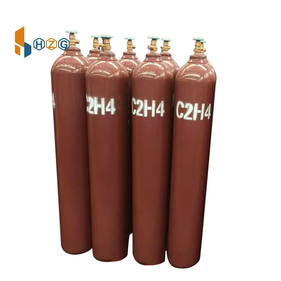China fabricante de envases de cilindro de 40 L de alimentación de alta pureza de 99,95% de etileno