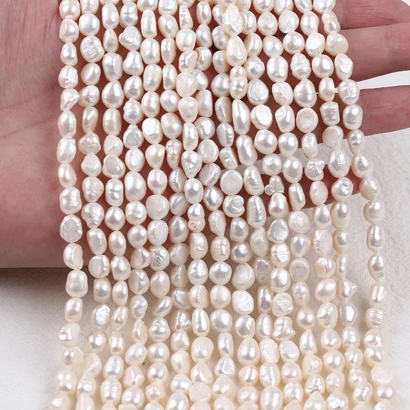 6-7mm Baroque Fresh Water Pearl Strand Fashion Pearl Necklaces Jewelry Making