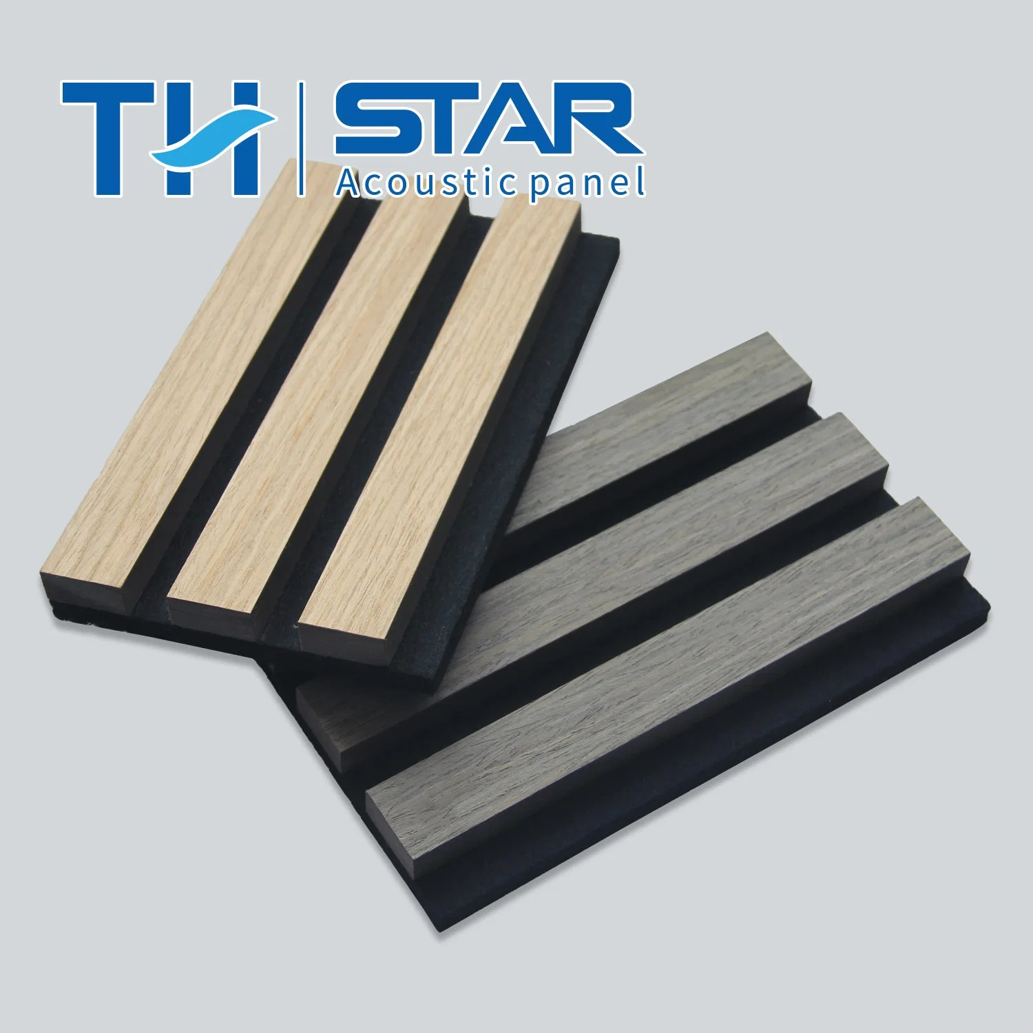 Modern Acoustic Anti Sound Absorption Proofing Wooden Design Wood Slat Polyester Fiber Wall Panel