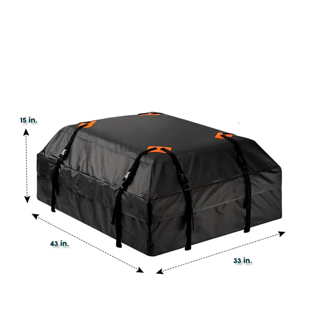 15 pieds cubes Sac de toit de voiture étanche, pliable, étanche aux fuites, universel pour les voyages.