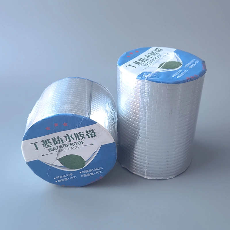 Factory Waterproof Adhesive Aluminum Foil Butyl Tape Flashing Bitumen Waterproof 1.5mm Thickness Butyl Rubber Tape