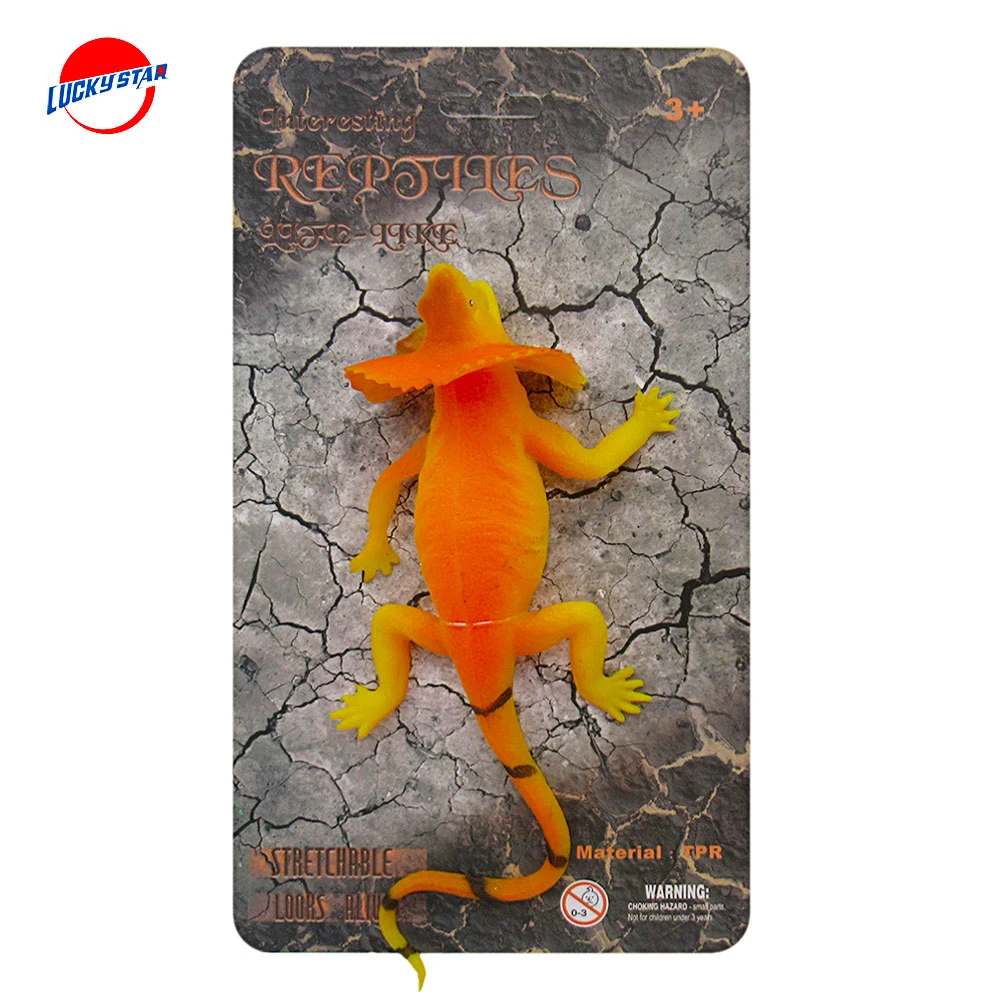 Quality Assurance TPR Chameleon Reptile Decompression Toy Animal Squeeze Toys Boys Stress Relief Toys