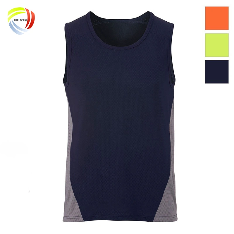 الرجال" S SplsWear Vest Round Neck Sport بلا أكمام قمصان قمصان رقيقة في الصيف