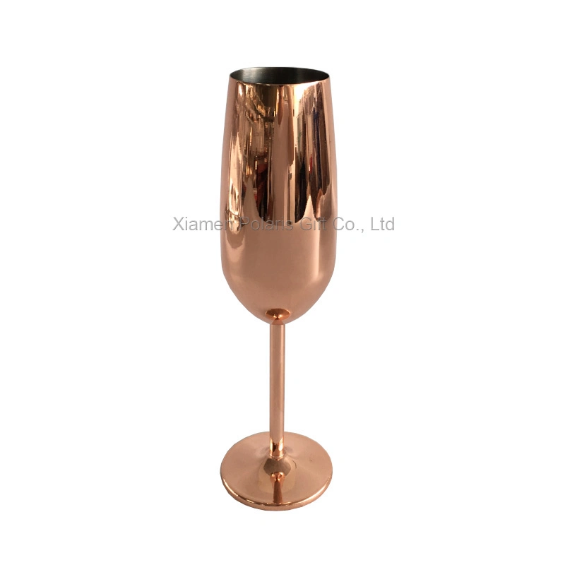 304 Stainless Steel Rose Gold Copper-Plated Champagne Gobletts