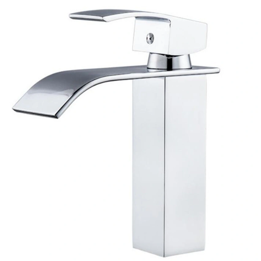 Waterfall Sink Basin Faucet Brass Stainless Steel Water Tap