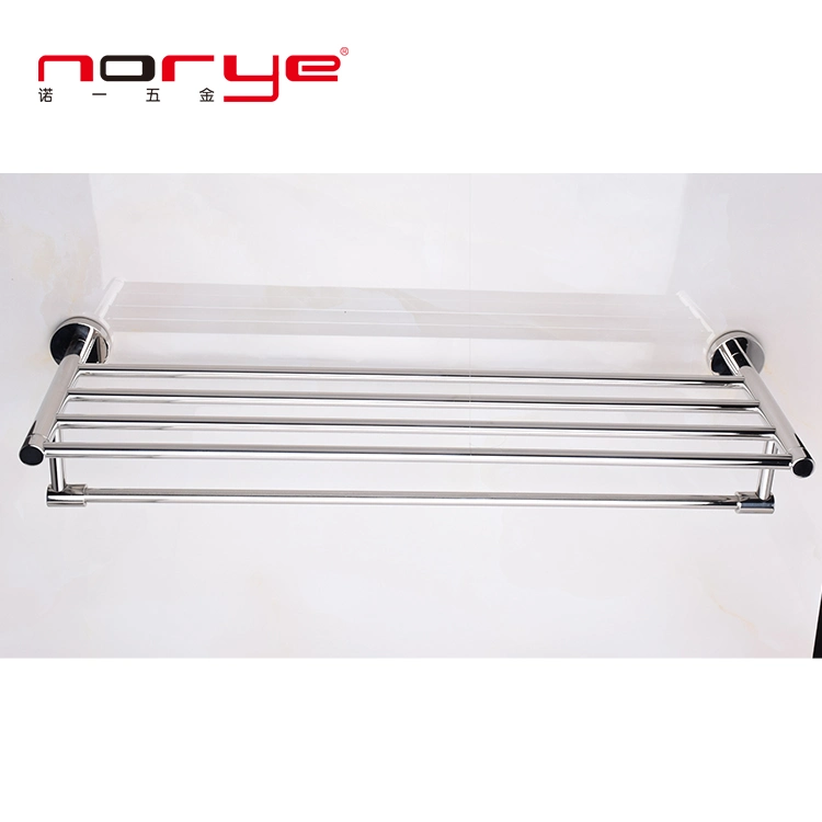 Factory Direct Towel Rack Hotel Wall Mounting Hardware Bathroom Racks Double Layer