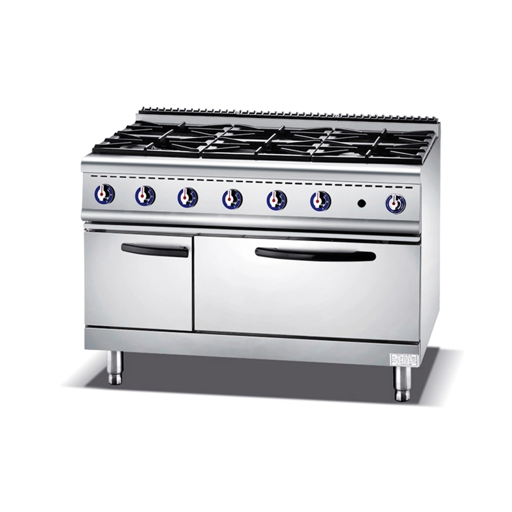 High quality/High cost performance  Commercial Series Gas 6 Burner Range with Cabinet for Hotel Kitchen