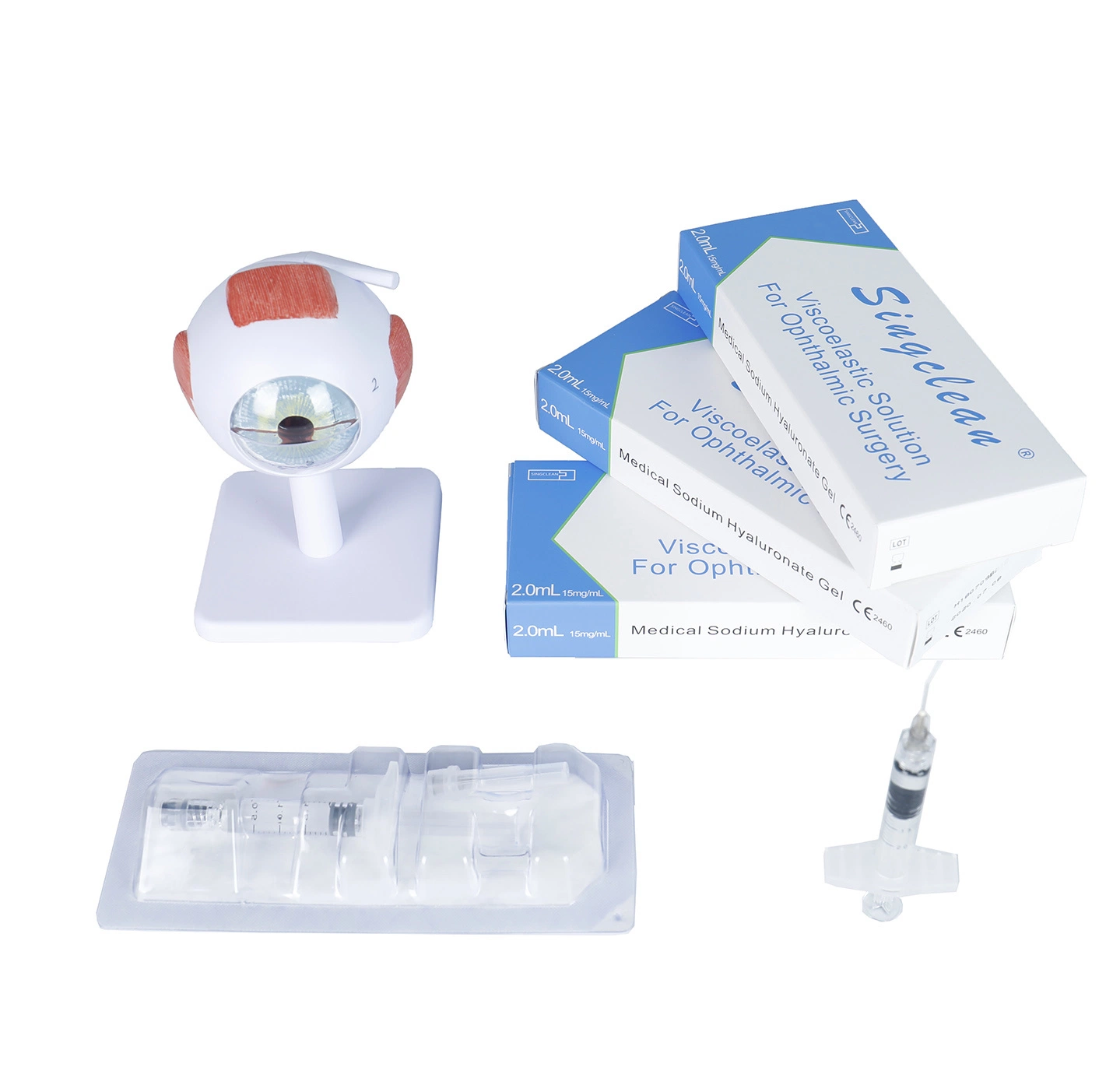 Gel d'acide hyaluronique Singclean /Agent viscoélastique pour la chirurgie ophtalmique