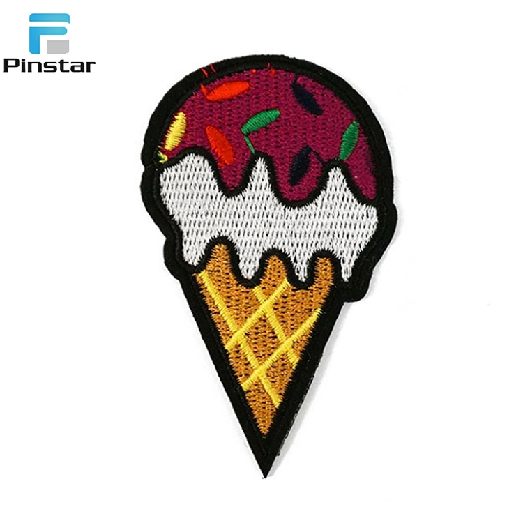 Kunshan Factory Ice Cream Iron on Embroidery Patch