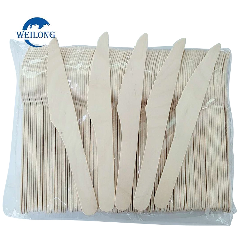 Biodegradable Disposable High quality/High cost performance Food Recyclable Knife Classic Wooden Fork