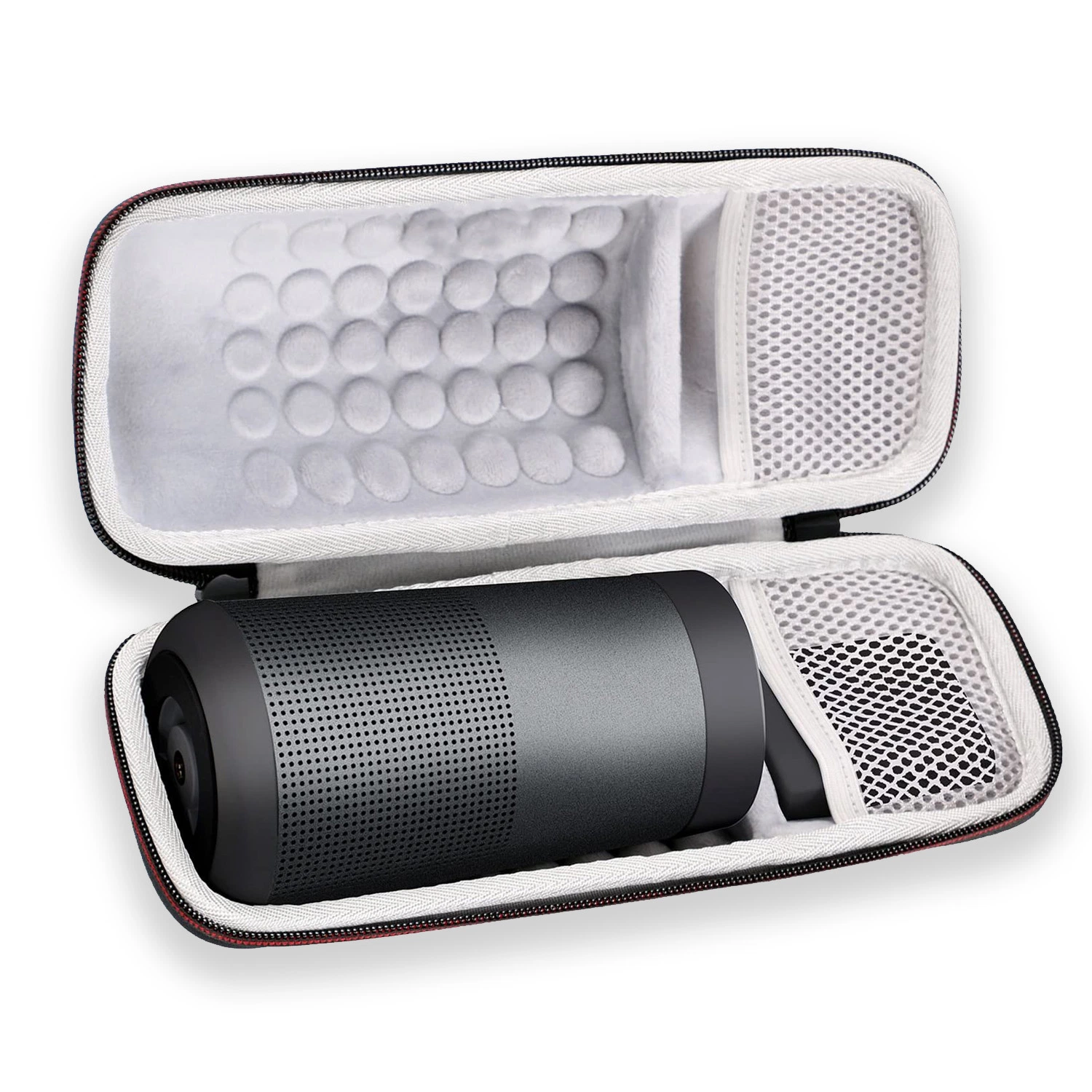 Waterproof Portable Hard Shell Travel Carry Zipper Box Wireless Speaker Case