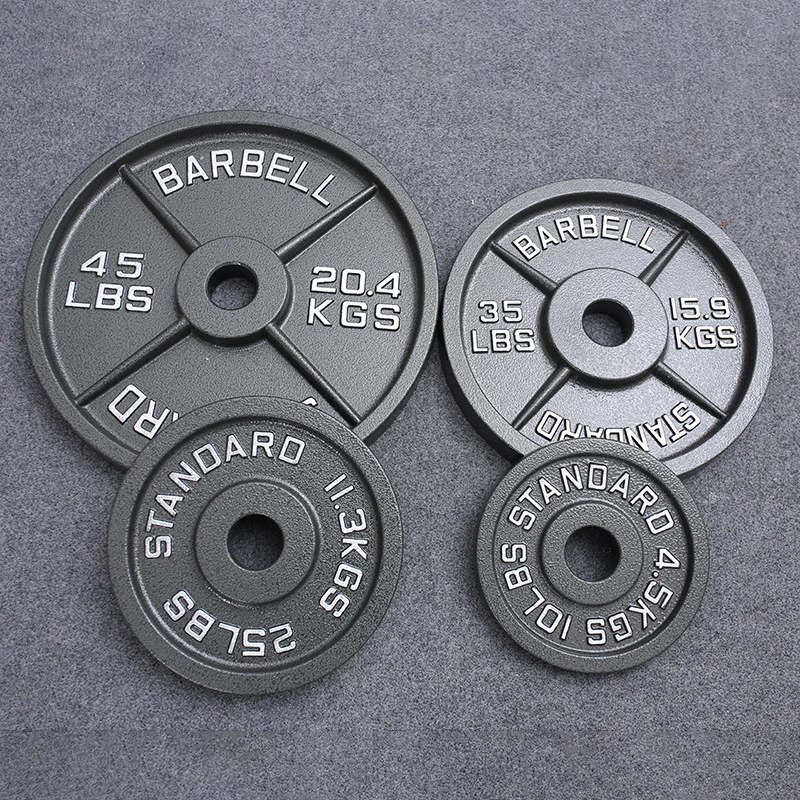 Black Painting Cast Iron Weight Plate Gym Equipment for Fitness