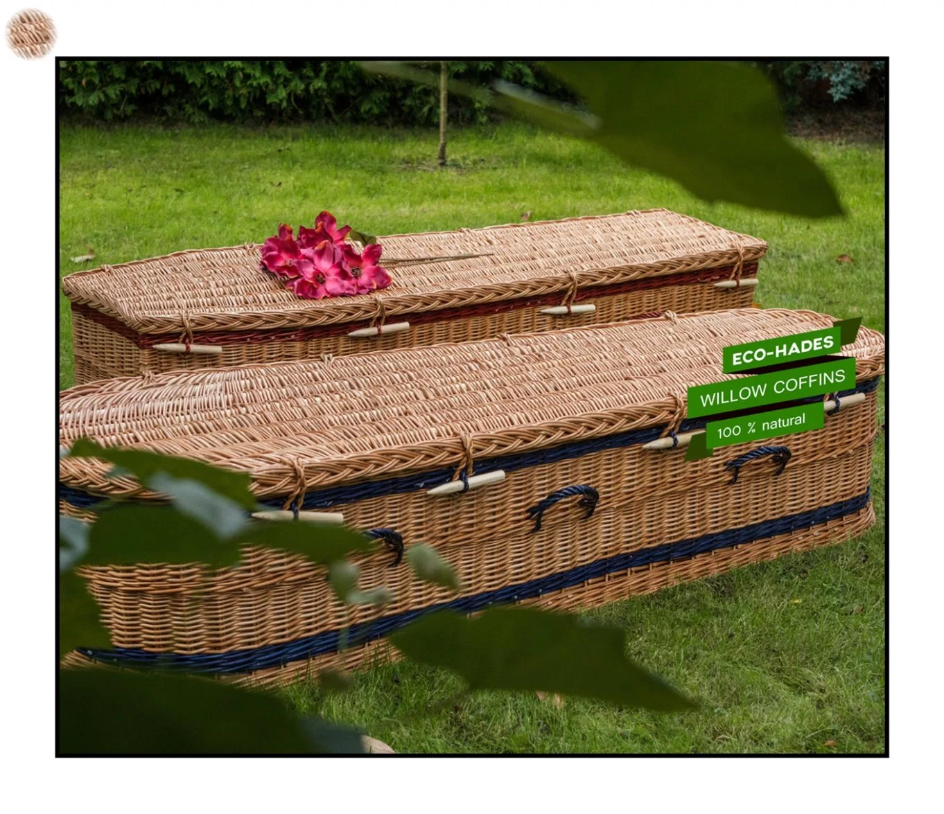 Funeral Supplies European Style Eco Friendly Wicker Casket Coffin