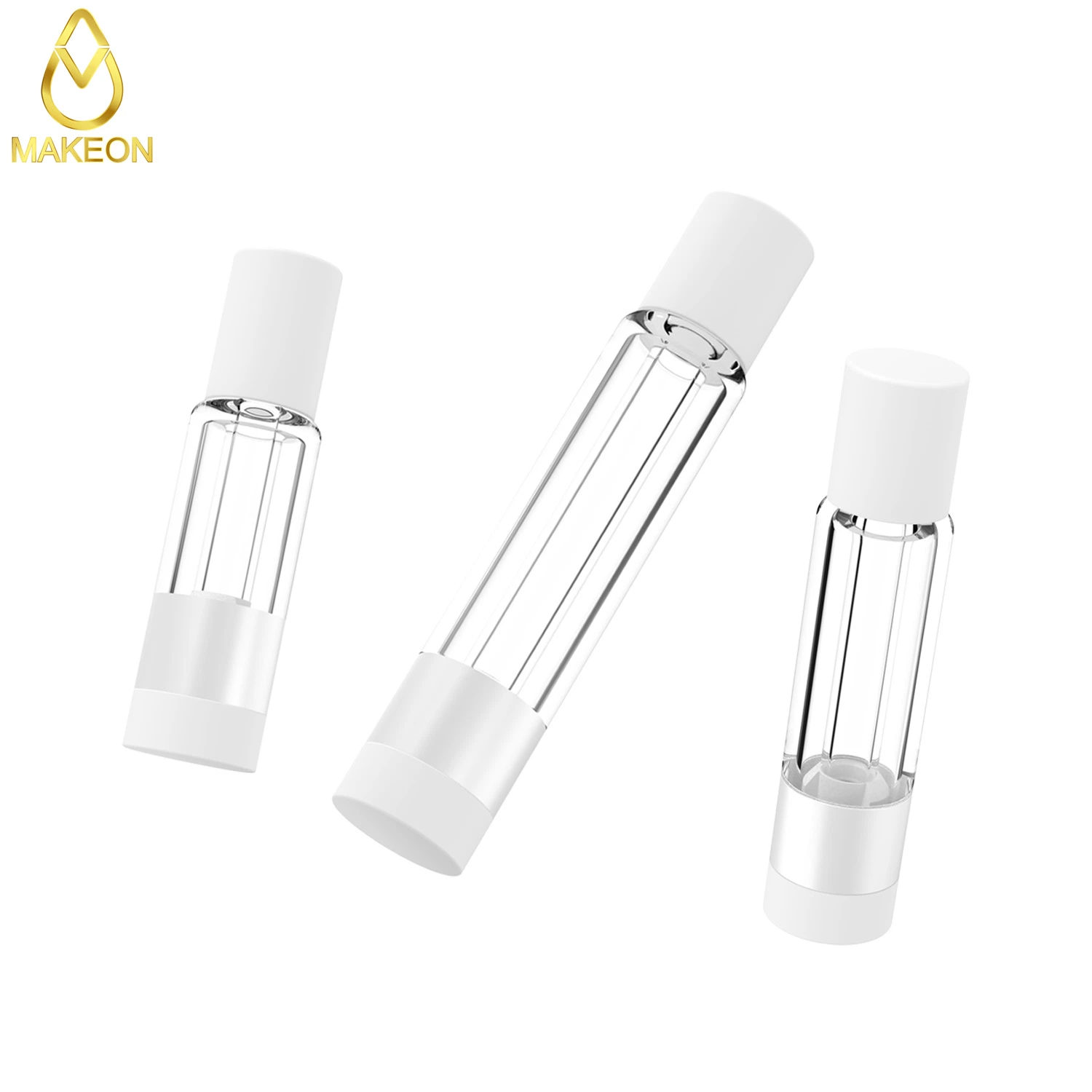 Makeon G9 OEM Empty Atomizers Whole Glass 1.0ml 1.5ml 2.0ml Cartridges Tank Glass Vape Thick Oil Bottom Airflow Atomizer Puffin Choices Ruby Custom Packaging