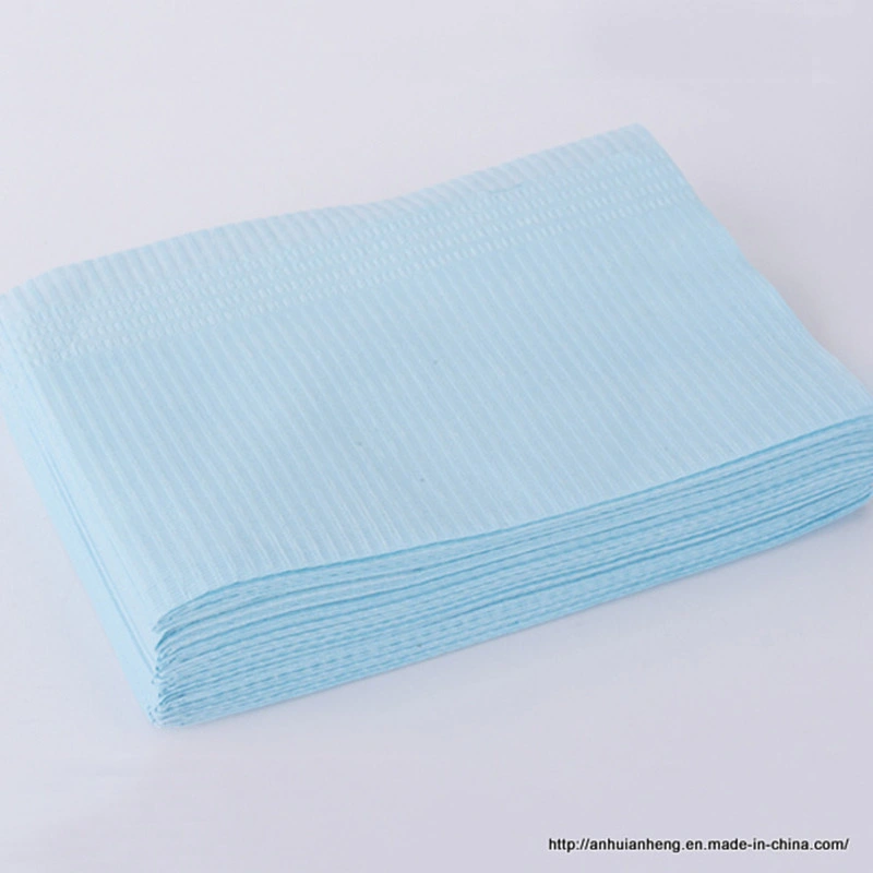 Disposable 3ply Paper+1ply Poly Patient Bib with CE Disposable Bib Excellent Waterproof