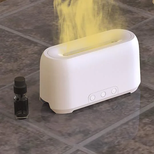 2023 Set de regalo de luz nocturna difusora de llama popular Decoración Humidificador de llama de fuego Ultrasónico de niebla fresca Humidificador de fuego.