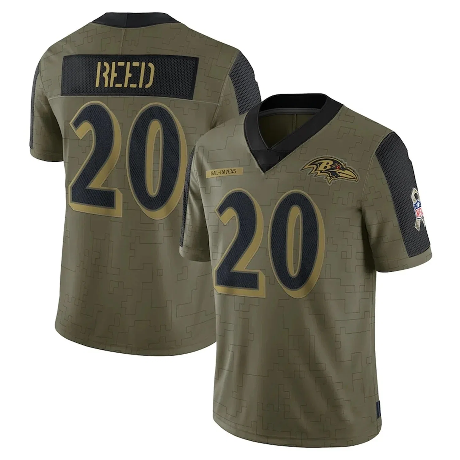 ED Reed Mark Andrews Lamar Jackson 2021 Salute to Service Player Jerseys