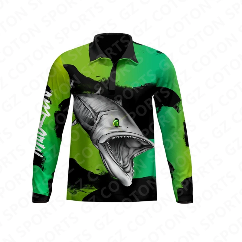 Design personalizado mangas longas de Protecção Solar Treino Desportivo de poliéster Malha Outfit Desgaste de Pesca