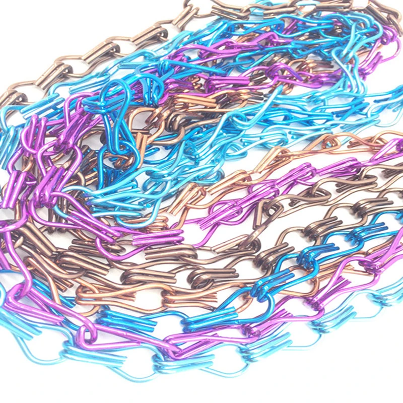 Cortina em corrente de alumínio de gancho duplo com várias cores