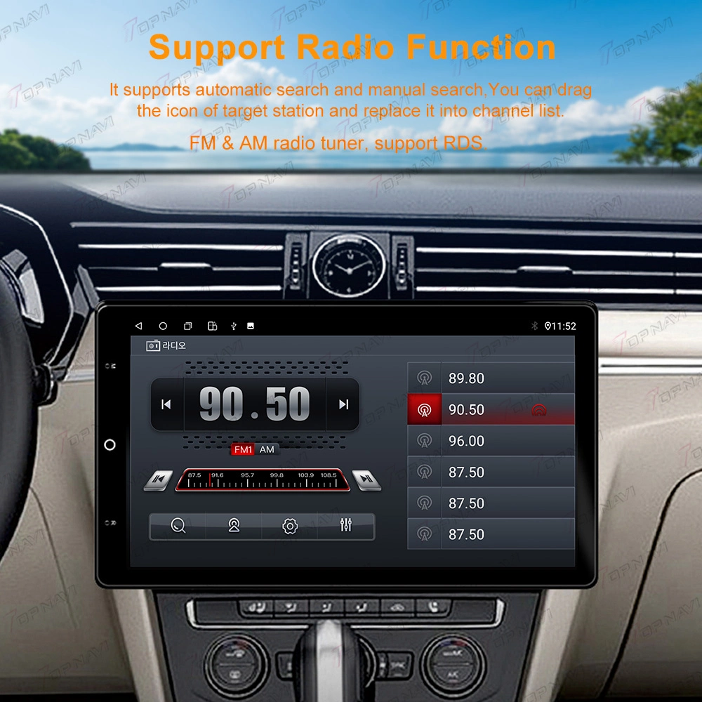 La parte superior Navi Venta caliente Universal giratoria de 13,3 pulgadas Radio Reproductor multimedia para Hyundai Jeep Android Auto Stereo