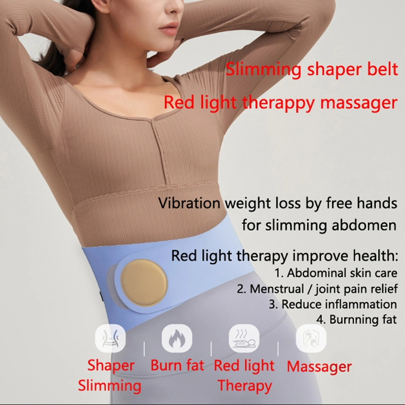 New Fashion Vibration Weight Loss 660nm 850nm Infrared Red Light Therapy Slimming Belt Body Massager