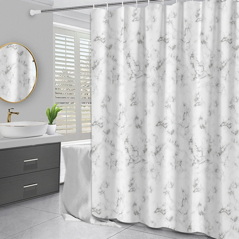 PEVA Printing Customized Waterproof Polyester Shower Curtain